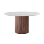 Cosmos Marble Dining Table - Walnut / 120cm