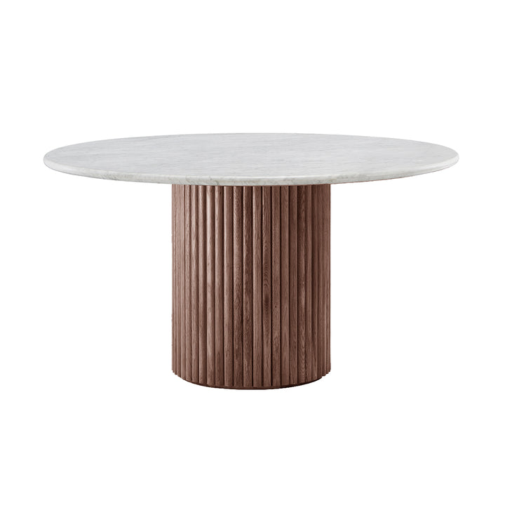 Cosmos Dining Table (Walnut, Marble, 120cm)