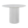 Cosmos Marble Dining Table - White Oak / Carrara Marble / 105cm