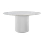 Cosmos Marble Dining Table - White Oak / Carrara Marble / 150cm