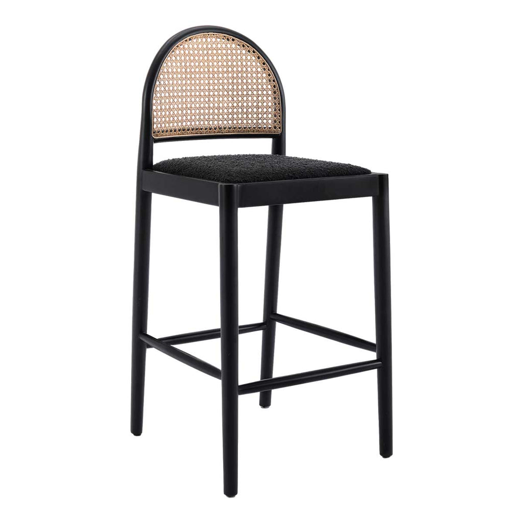 Capri Rattan Boucle Arch Bar Stool Life Interiors