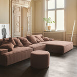 Daphne 2 Seater Right Chaise Modular Sofa