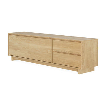 Wave 2 Door, 1 Flip Down Door, & 1 Drawer TV Cupboard