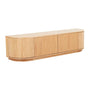 Oberon Crescent Entertainment Unit (180cm) - Natural Ash / 180cm