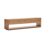 Alguema 3 Drawer Oak TV Stand