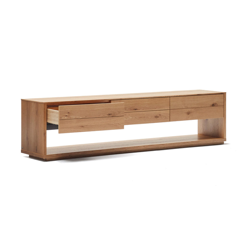 Alguema 3 Drawer Oak TV Stand