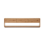 Alguema 3 Drawer Oak TV Stand