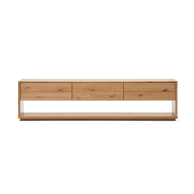 Alguema 3 Drawer Oak TV Stand