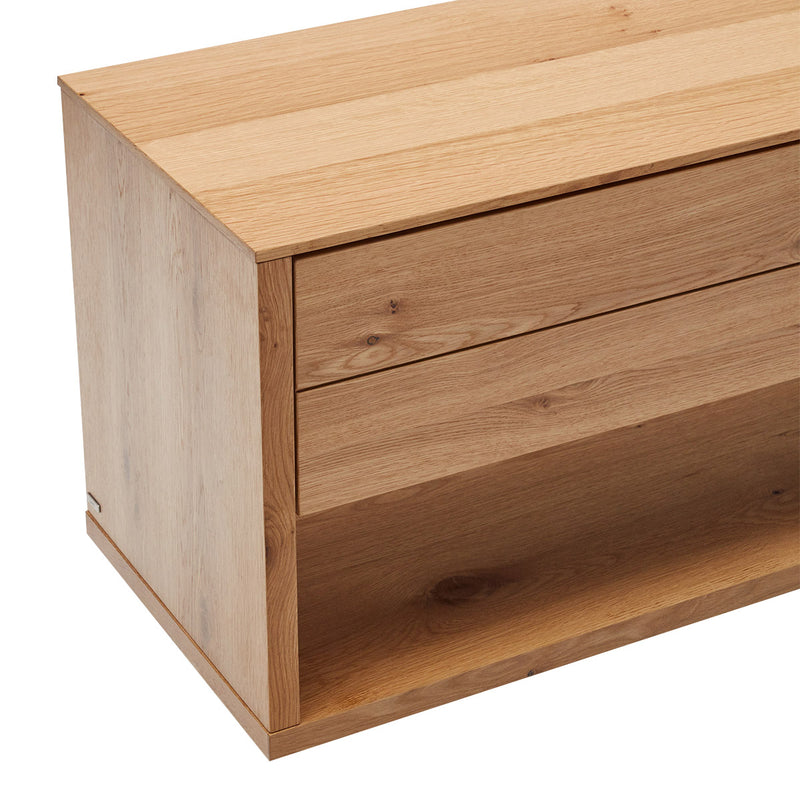 Alguema 3 Drawer Oak TV Stand