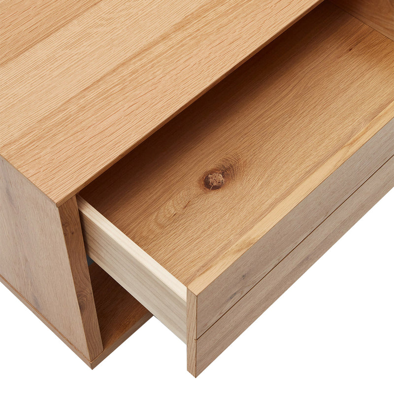 Alguema 3 Drawer Oak TV Stand