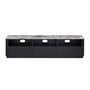 Florentina Natural Stone TV Unit - Ocean Storm Marble / Black Oak