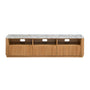 Florentina Natural Stone TV Unit - Arabescato Carrara Marble / Oak