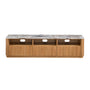 Florentina Natural Stone TV Unit - Ocean Storm Marble / Oak