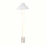 Tillie Floor Lamp (White &amp; Brass)