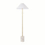 Tillie Floor Lamp (White & Brass) - Tillie Floor Lamp (White & Brass)