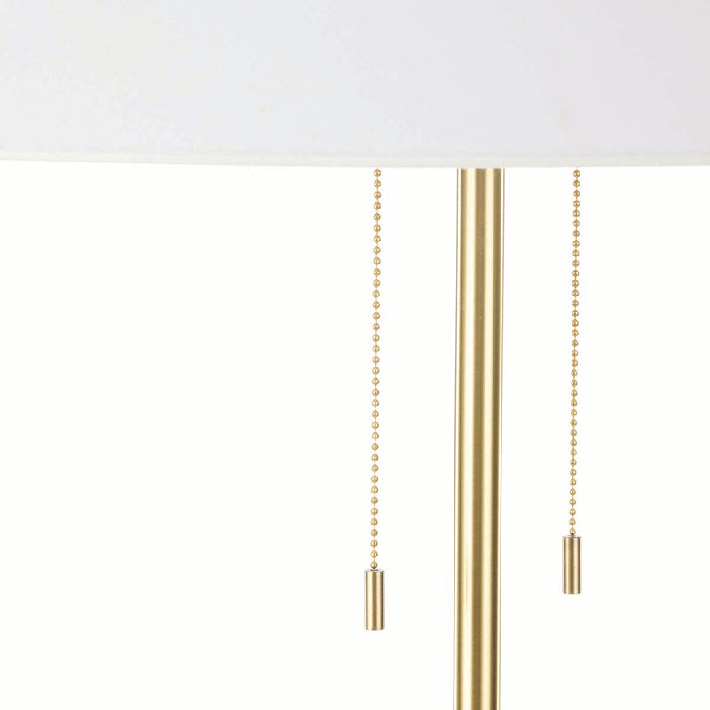 Tillie Floor Lamp (White &amp; Brass)