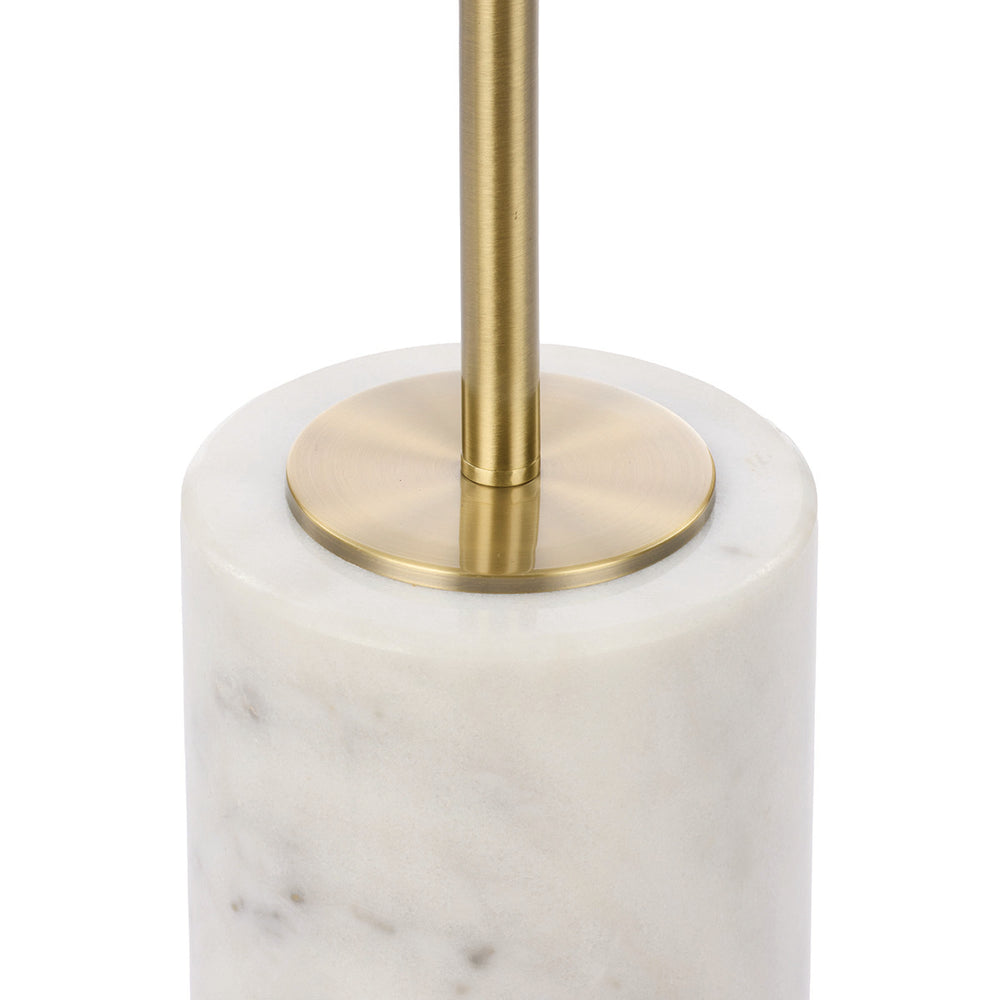 Tillie Floor Lamp (White & Brass)