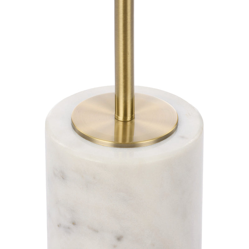 Tillie Floor Lamp (White &amp; Brass)