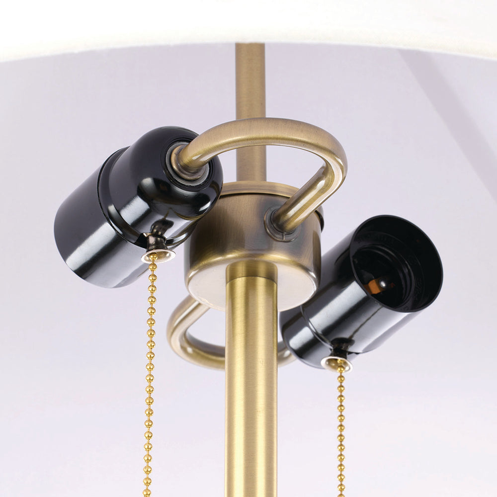 Tillie Floor Lamp (White & Brass)