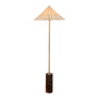 Palermo Marble Floor Lamp - Emperador Dark Brown Marble