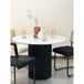 Cosmos Dining Table (Black Oak, Carrara Marble, 120cm)
