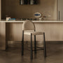Valentina Bar Stool - Sand Boucle / Black Frame