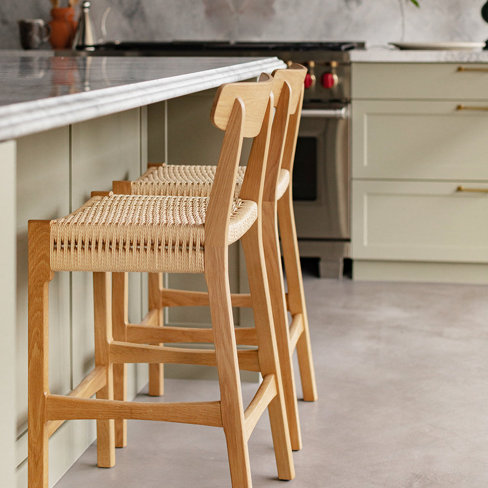 Fitzroy Rattan Bar Stool With Backrest