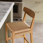 Fitzroy Rattan Bar Stool With Backrest
