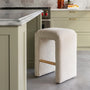 Camille Fabric Bar Stool - Sand Boucle
