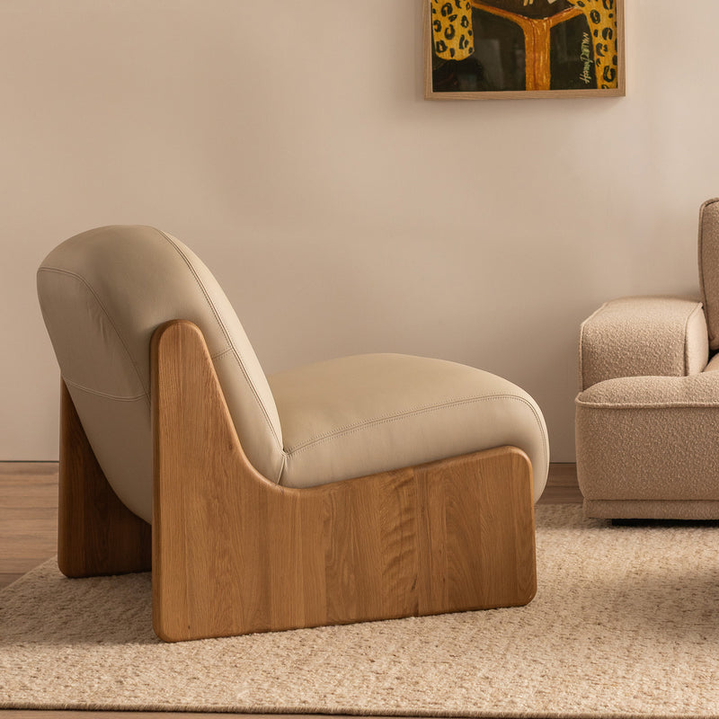 Almond Leather / Oak