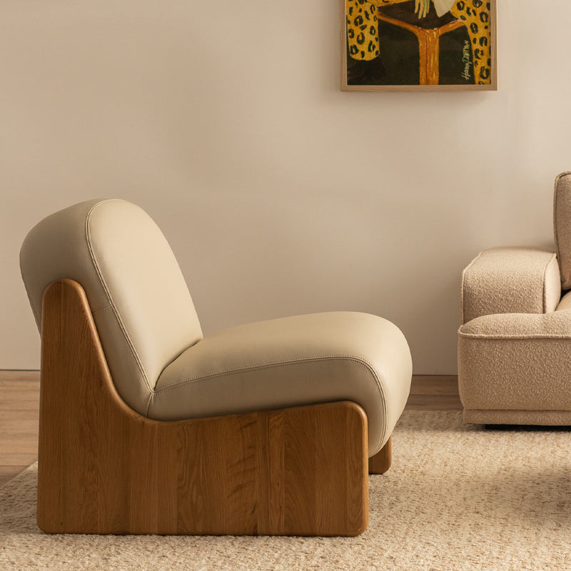 Almond Leather / Oak