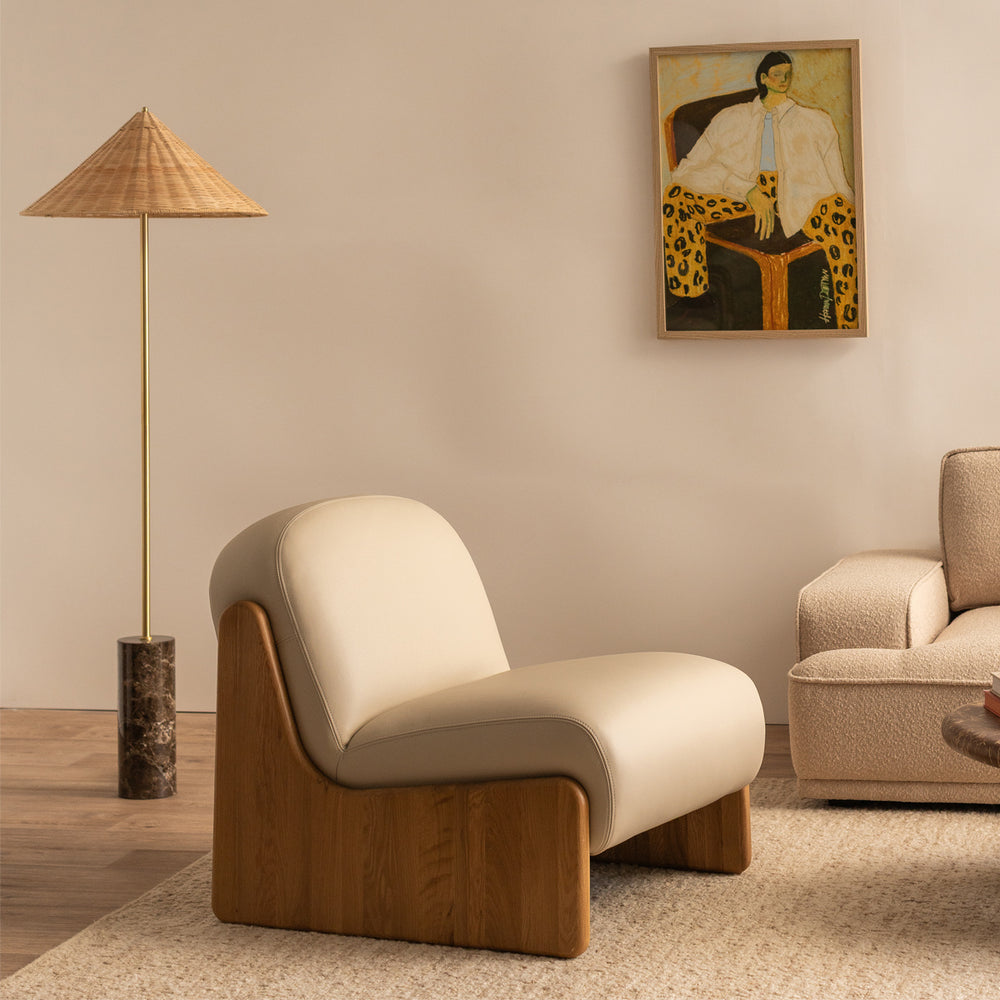Almond Leather / Oak