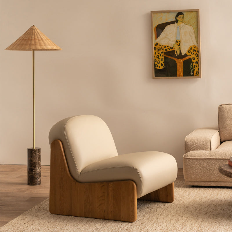 Almond Leather / Oak