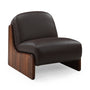 Carmella Lounge Chair - Chocolate Leather / Walnut