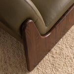 Olive Green Leather / Walnut