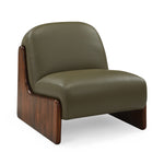 Olive Green Leather / Walnut
