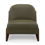 Olive Green Leather / Walnut