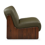 Olive Green Leather / Walnut