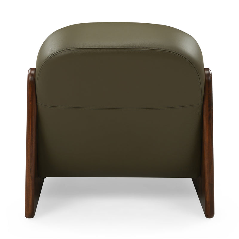 Olive Green Leather / Walnut