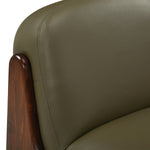 Olive Green Leather / Walnut