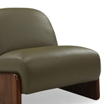 Olive Green Leather / Walnut