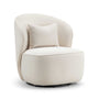 Atlas Boucle Swivel Lounge Chair - Cream