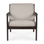Jack Fabric Lounge Chair (Mahogany Dark Brown, Ivory) - Jack Fabric Lounge Chair (Mahogany Dark Brown, Ivory)