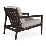 Jack Fabric Lounge Chair (Mahogany Dark Brown, Ivory)