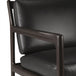 Jack Leather Lounge Chair (Mahogany Dark Brown, Black)