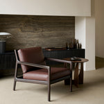 Jack Leather Lounge Chair (Dark Brown, Burgundy Leather)