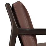 Jack Leather Lounge Chair (Dark Brown, Burgundy Leather)