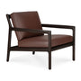 Jack Leather Lounge Chair (Dark Brown, Burgundy Leather) - Jack Leather Lounge Chair (Dark Brown, Burgundy Leather)