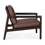 Jack Leather Lounge Chair (Dark Brown, Burgundy Leather)