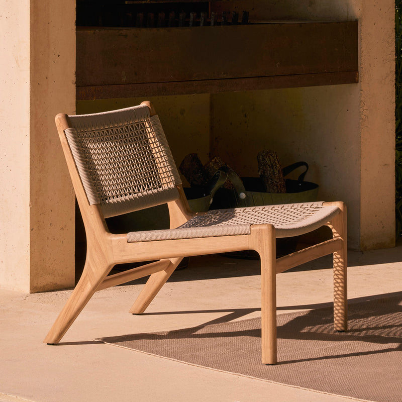 Teak Brown / Woven Beige